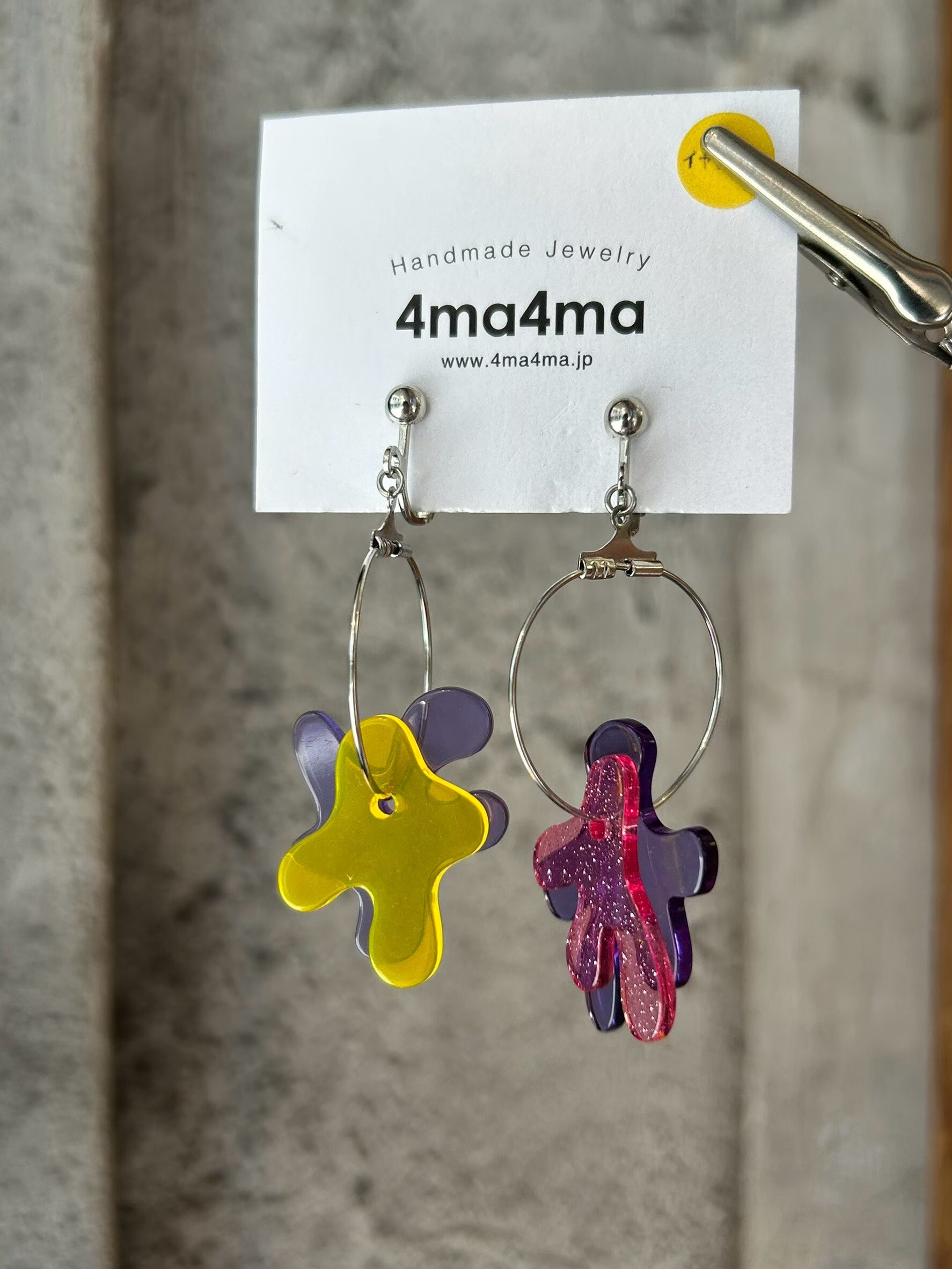[4ma4ma] 垂墜耳環 | 耳夾 | NO.6
