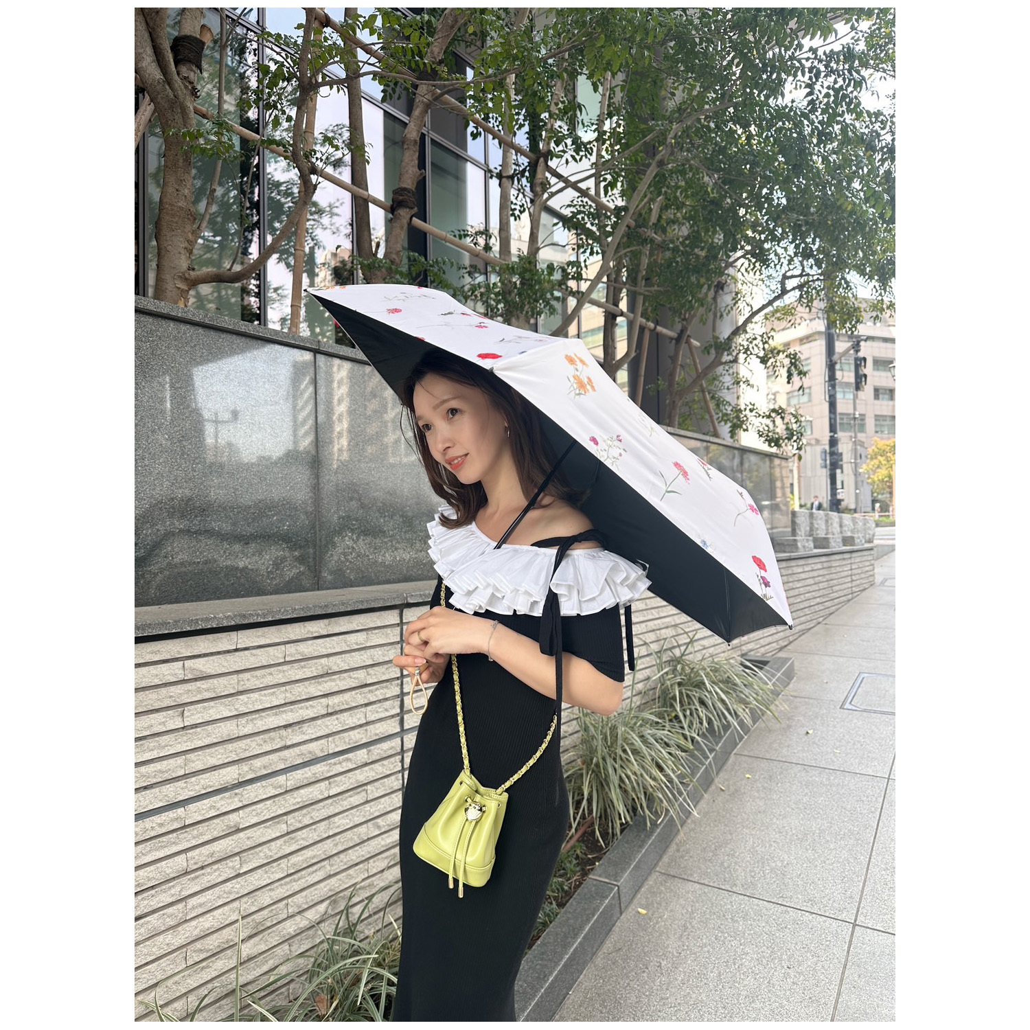 SNIDEL】【SNIDEL×PROTECT U】花卉原創圖案太陽傘(*防紫外線99