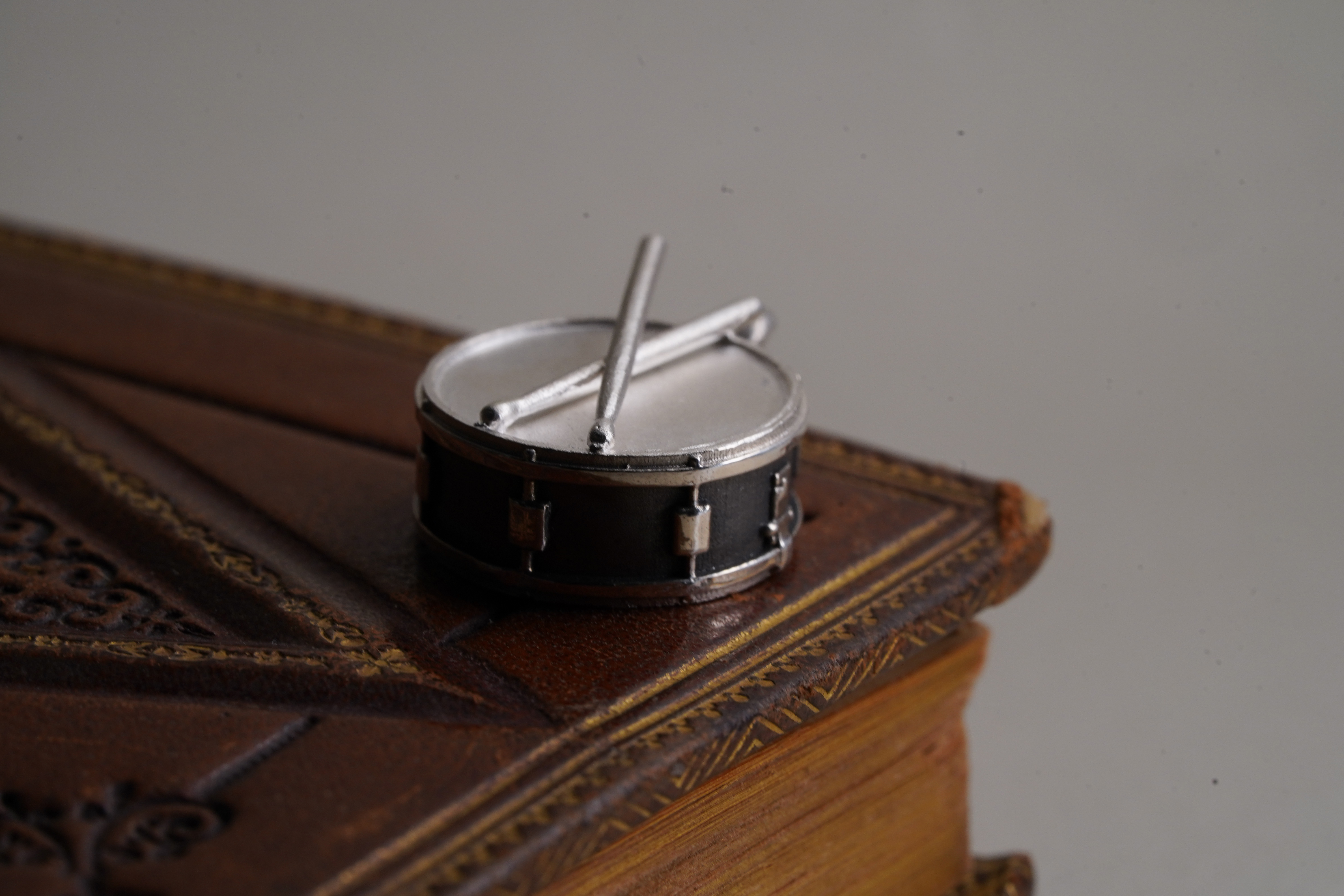 銀匠 立體鼓形吊墜