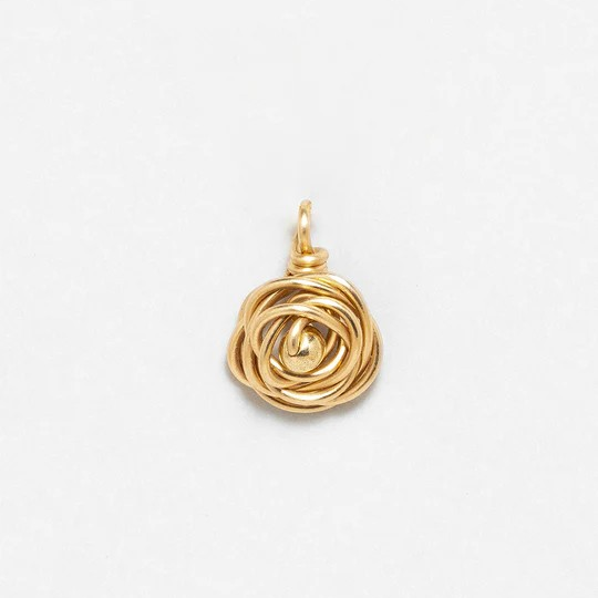 1YA0512-171 YAY PARIS Medium Rosa Pendant - Gold Laminated Gold (A-EU-E)