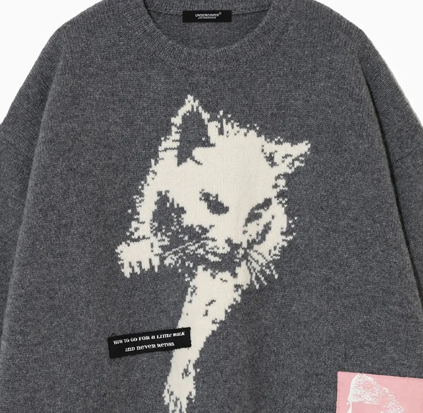 LAST PCS: UNDERCOVER LITTLE WALK WOOL CASHMERE KNIT PULLOVER (UC2D9903-2) - CHARCOAL SIZE 2  PRE ORDER ITEM (預訂中)