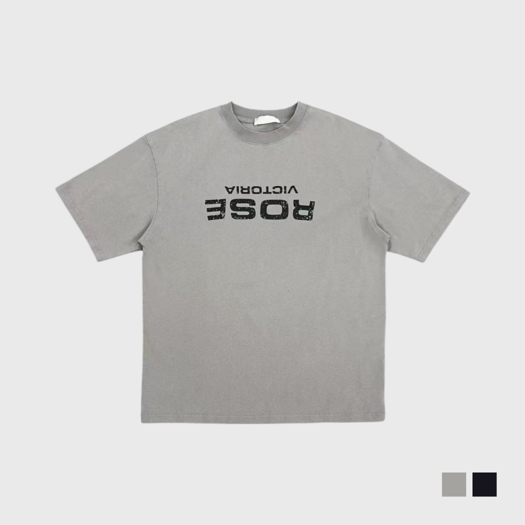 ROSE VICTORIA做舊水洗短T