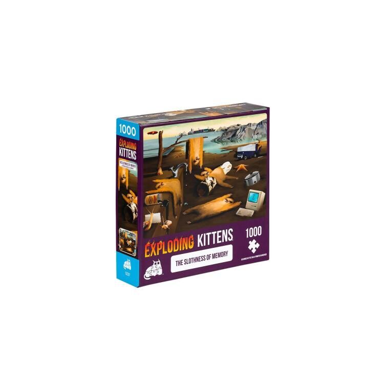 爆炸貓1000片拼圖: 記憶的懶散 英文版 Exploding Kittens 1000 Piece Puzzle The Slothness Of Memory