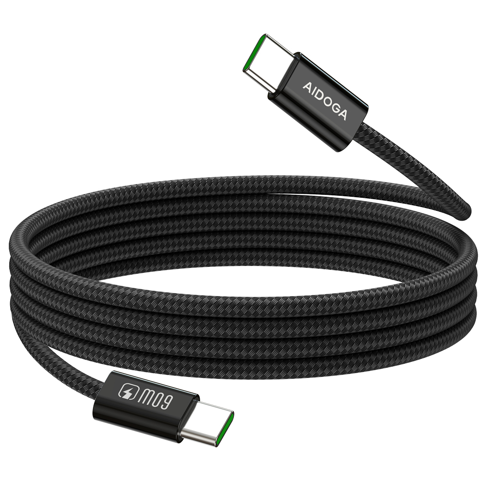 AIDOGA 艾迪伽 雙Type-C/PD充電線快充線編織傳輸線 FastGo系列 2M