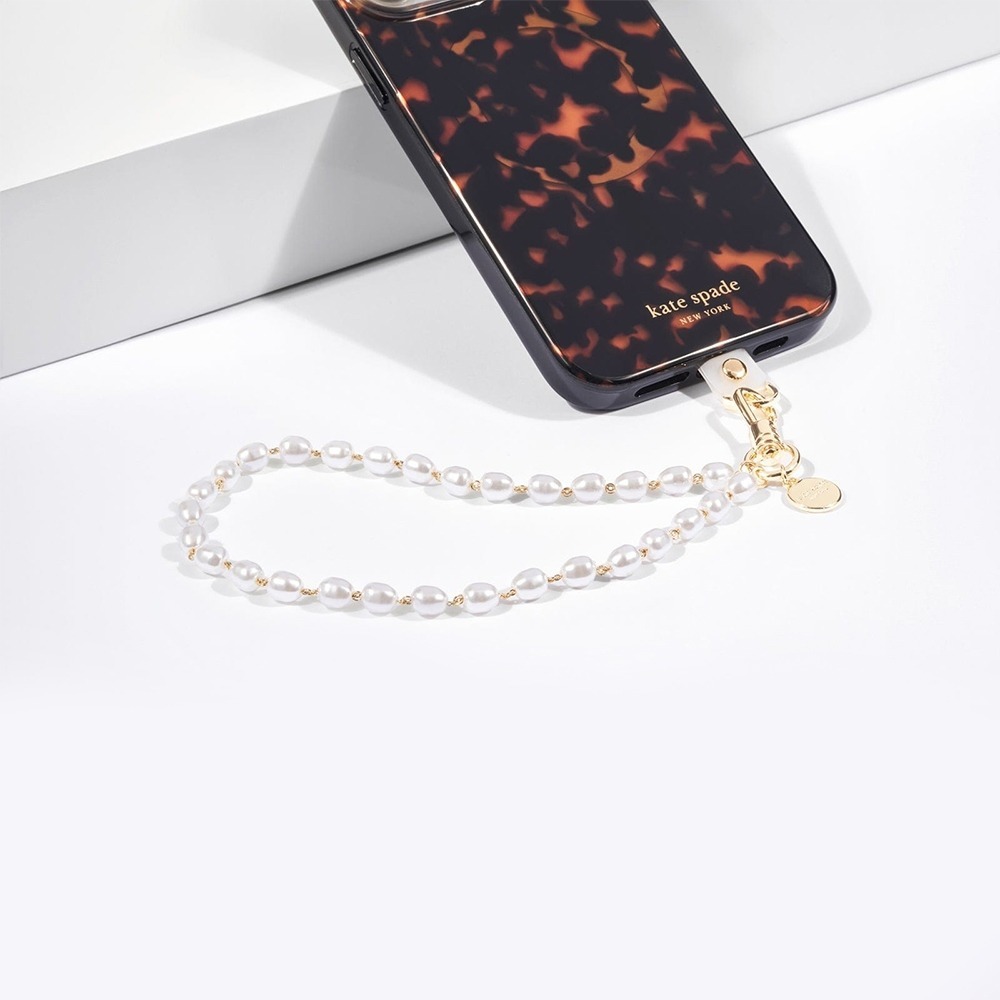 【kate spade】手機掛鍊 海洋珍珠