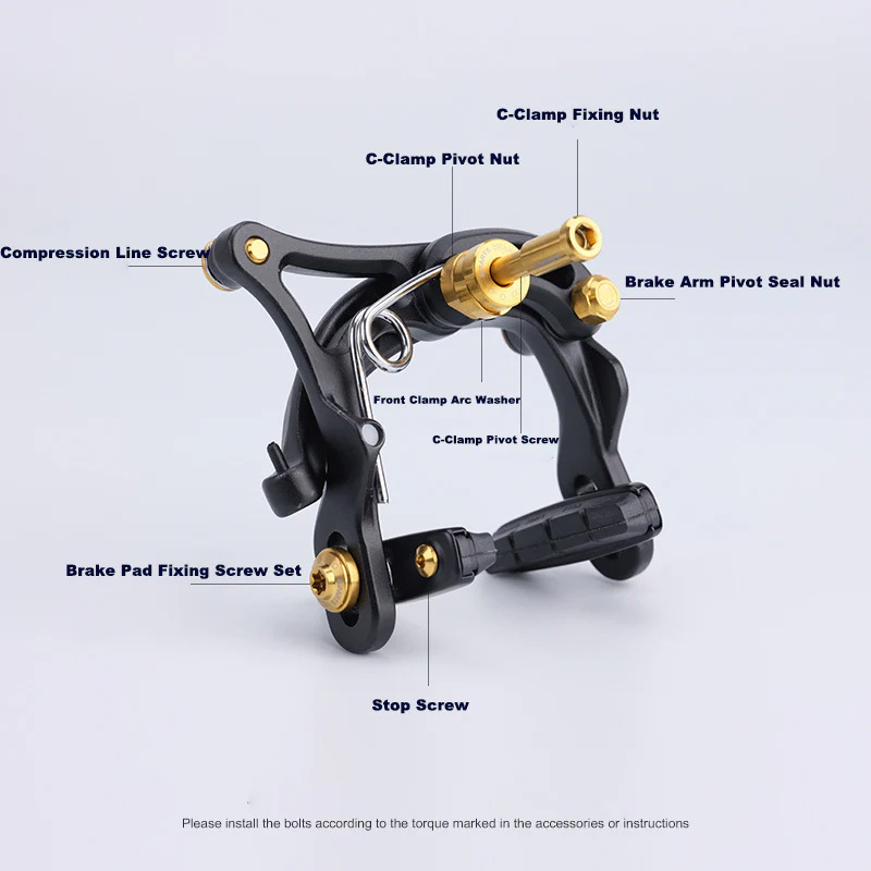 S-PARTS Titanium Brake Screw Kit for Brompton caliper