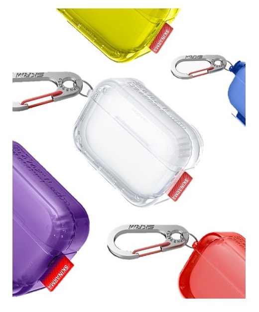 SKINARMA Saido AirPods Pro 2 螢光防摔藍牙耳機保護套 (連鋅合金掛扣)