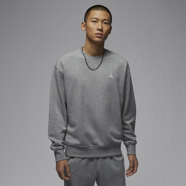 NIKE 大學T JORDAN 灰色 刺繡LOGO 基本款 長袖 男 FV7296-091