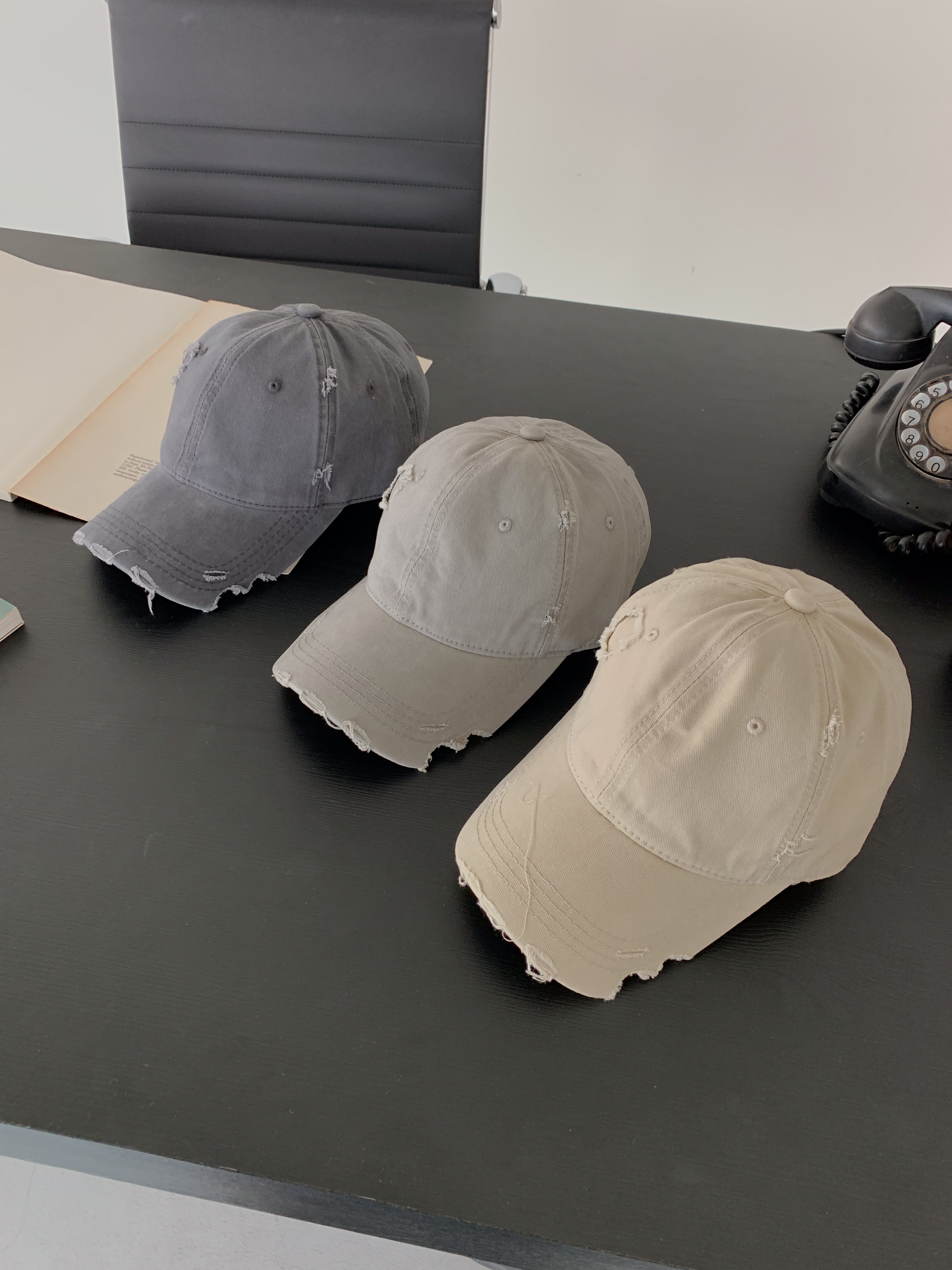 ISA_(帥!)重工破壞感 美式做舊水洗棒球帽_55007