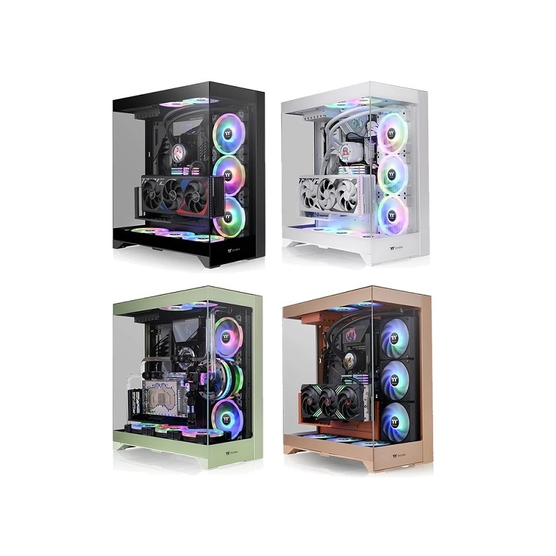 米特3C數位–Thermaltake 曜越 CTE E550 TG 中直立式機殼 黑色/白色/抹茶綠/礫石沙