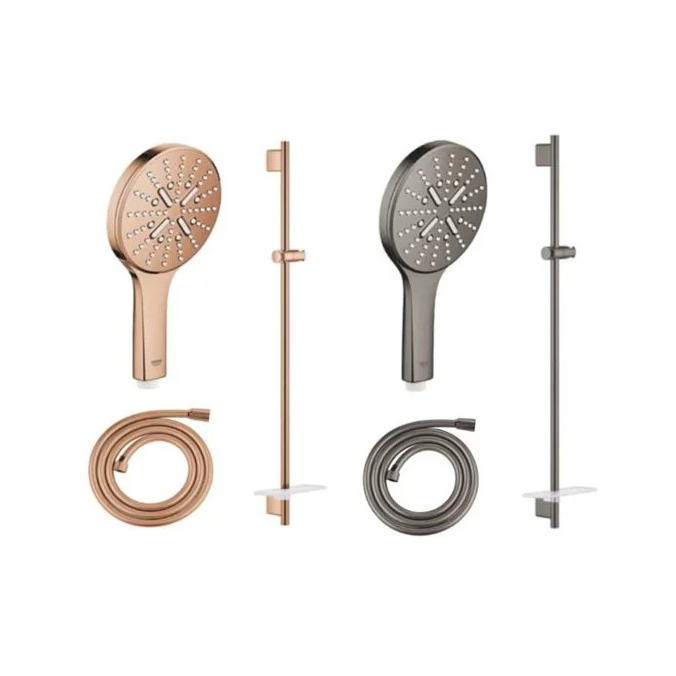 GROHE │SmartActive 蓮蓬頭滑桿組2色(霧黑/玫瑰金) 26574