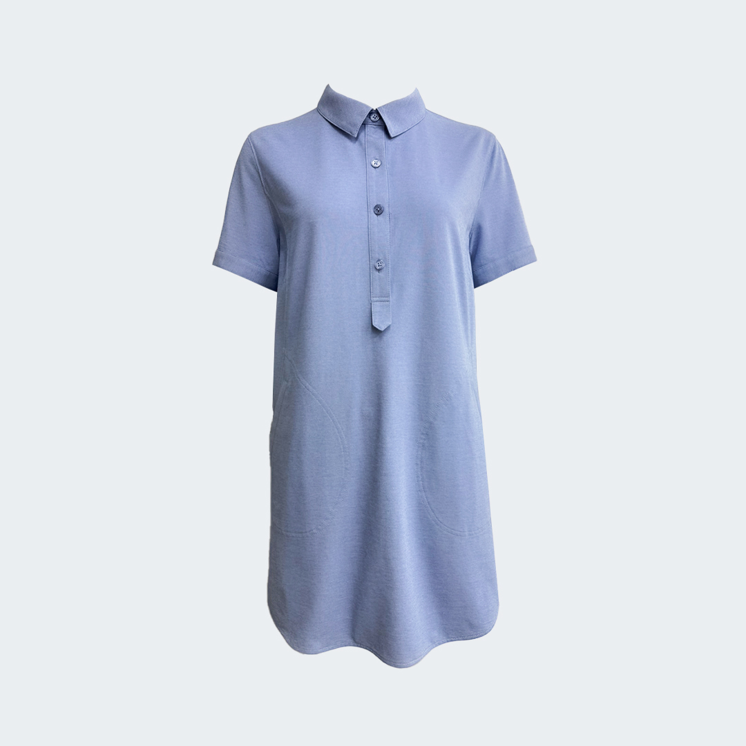 半開襟類POLO衫長版上衣