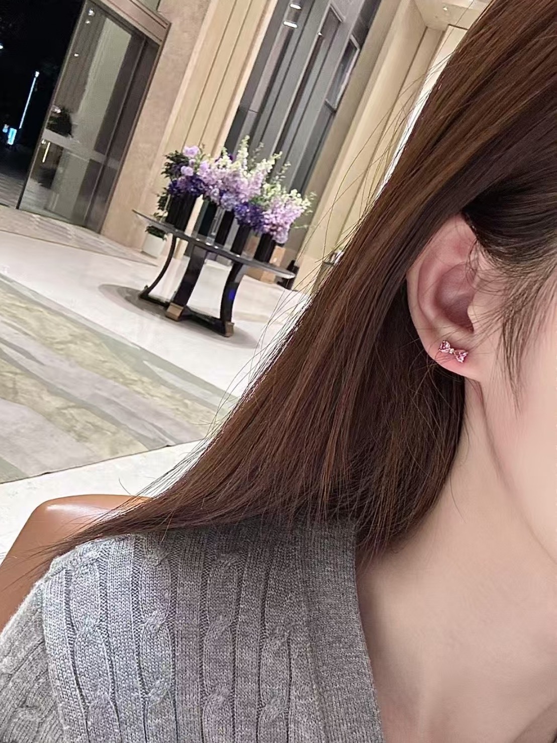 PANDORA 潘多拉 蝴蝶結 925銀 耳環