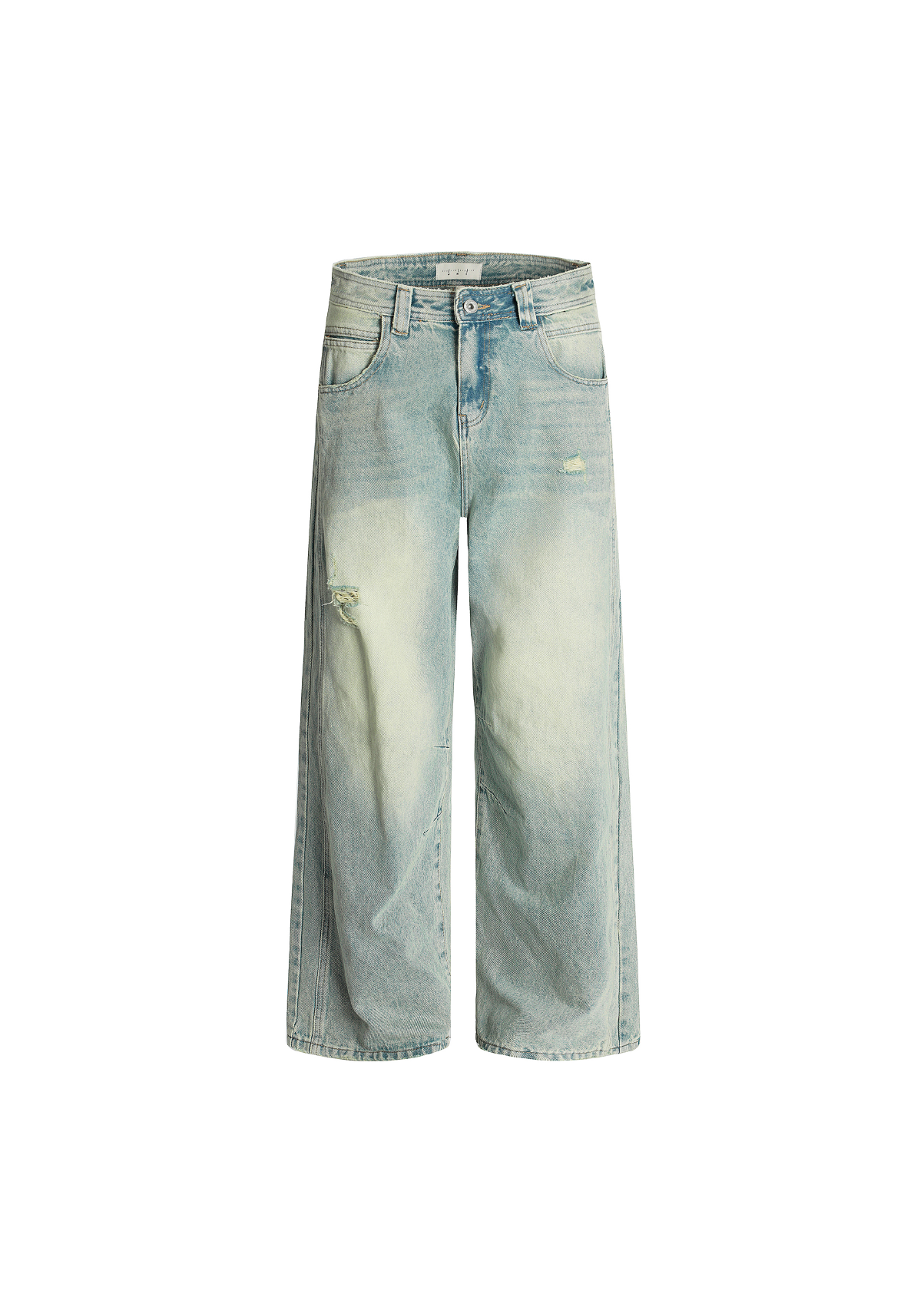 - SIMPLEACTION - 復古直桶水洗牛仔褲