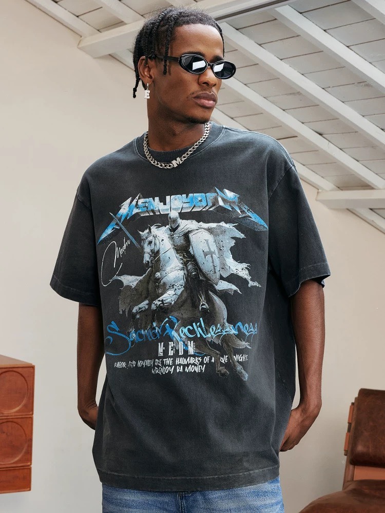 MEDM 聖劍騎士 水洗印花圖像Logo 短袖 T