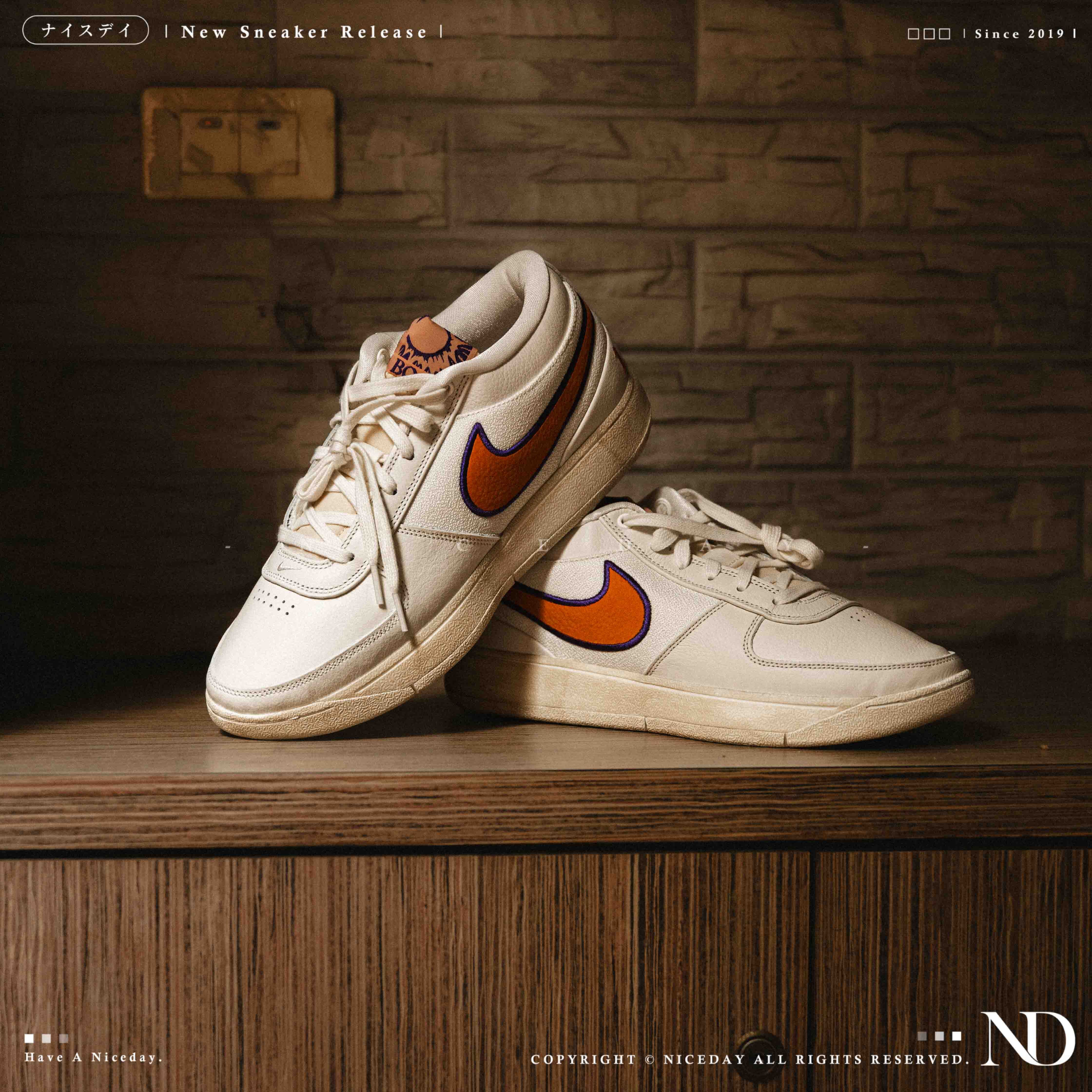 NICEDAY 現貨Nike Book 1 VALLEY SUNS 布克做舊復古白橘夕陽籃球鞋