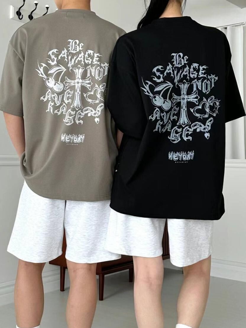 英文字圖案短袖Tee HEYDAY-001T