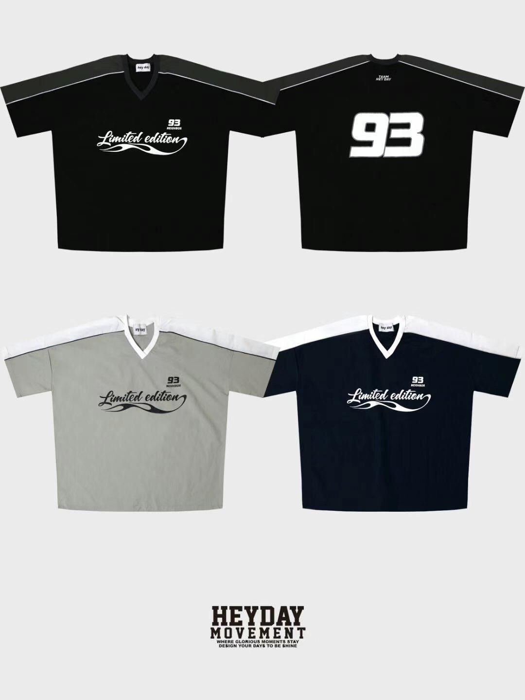 V領英文字短袖Tee HEYDAY-005T