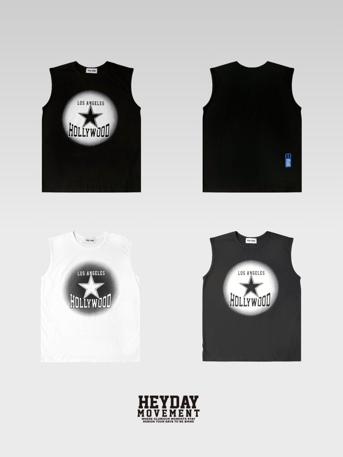英文字圖案背心 HEYDAY-011V