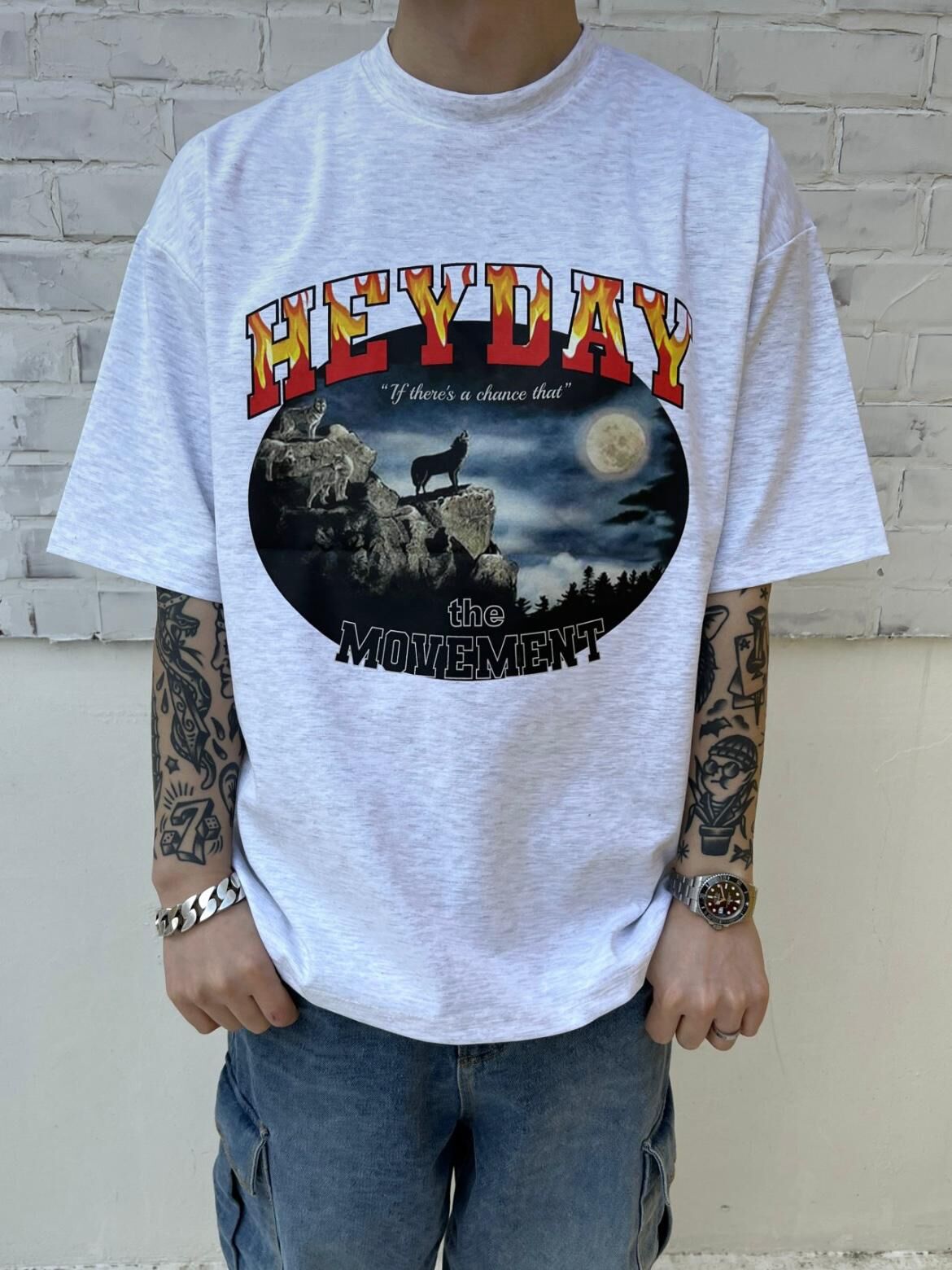 英文字圖案短袖Tee HEYDAY-009T