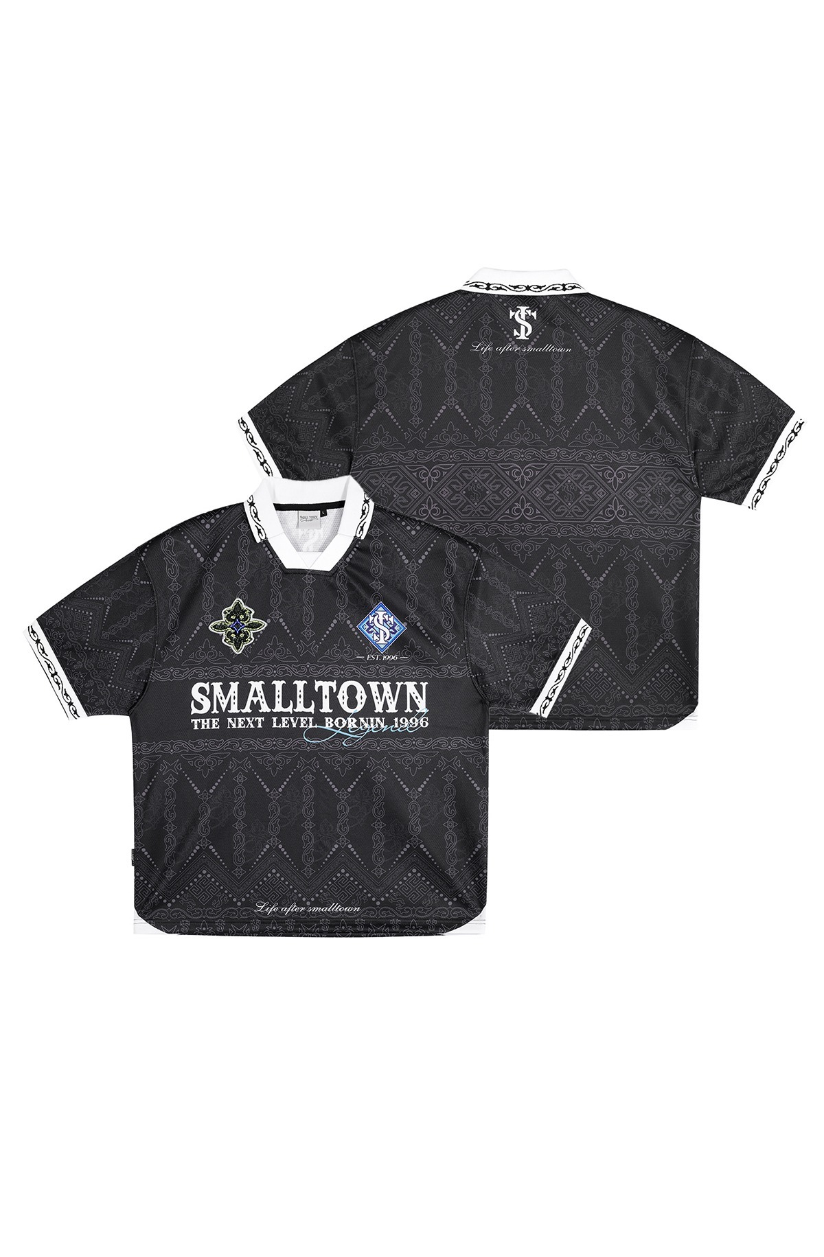 STK SmallTownKid  民族風 滿版POLO衫 短袖