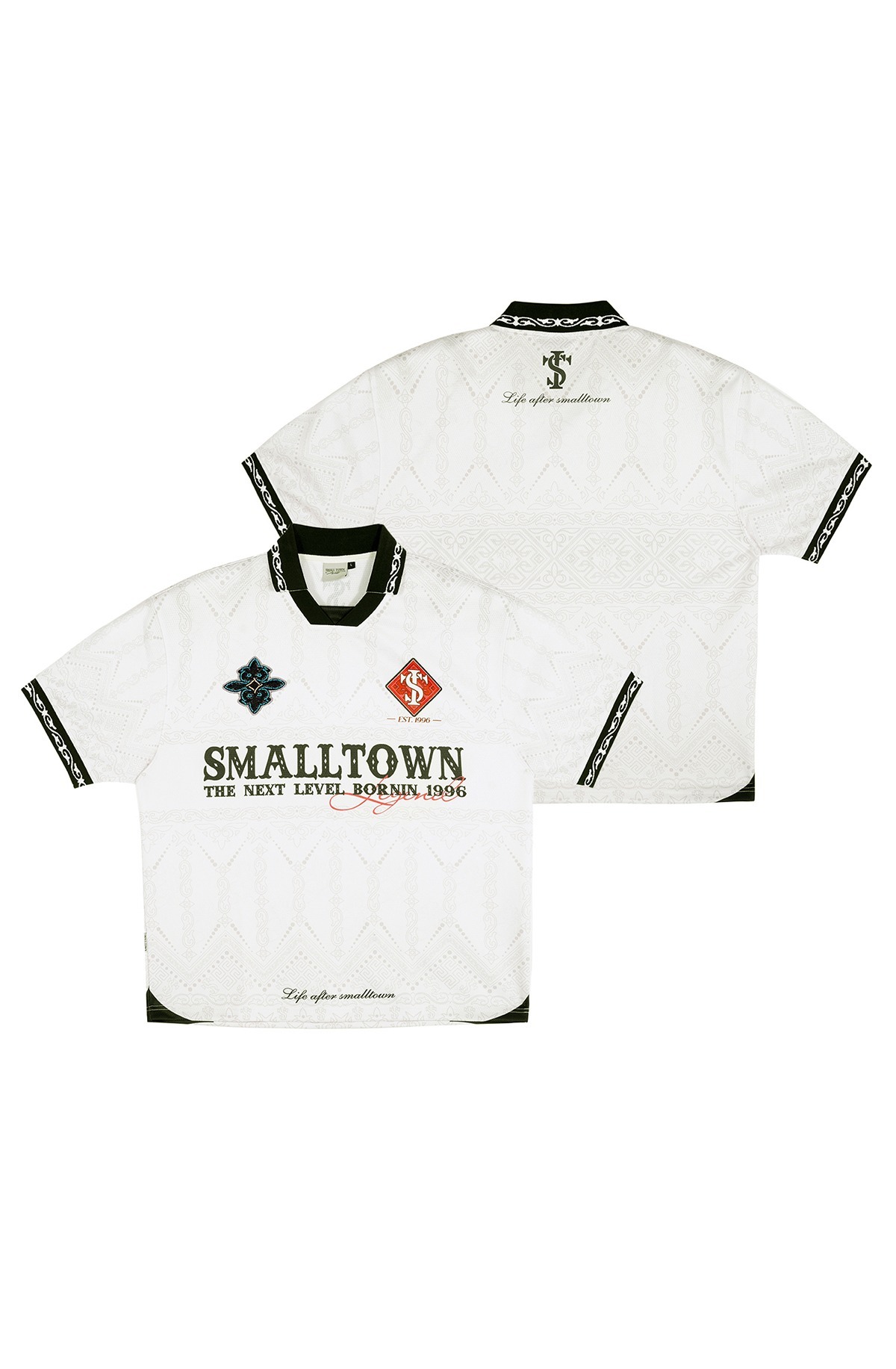 STK SmallTownKid  民族風 滿版POLO衫 短袖