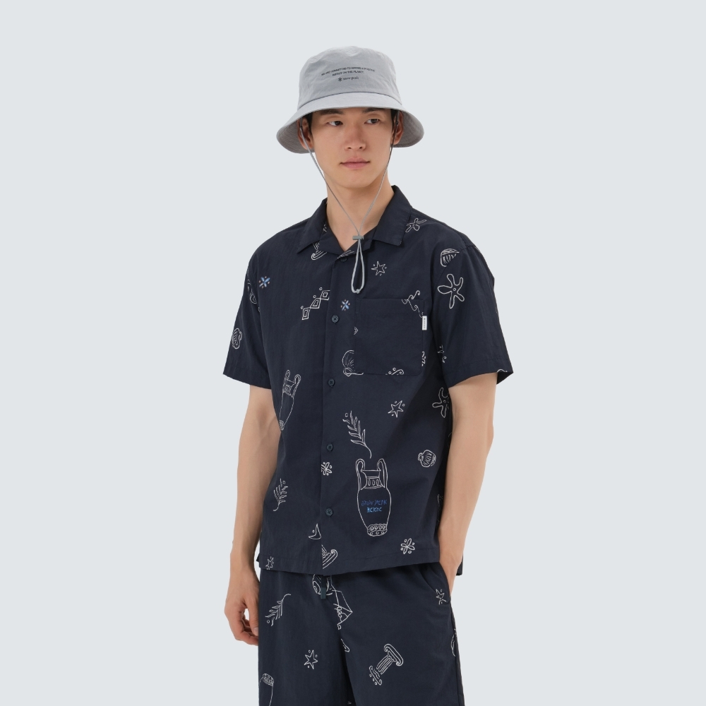 【代購】Snow Peak X Hernc 聯名 Graphic Graphic 襯衫 短袖 S25MMWSH38