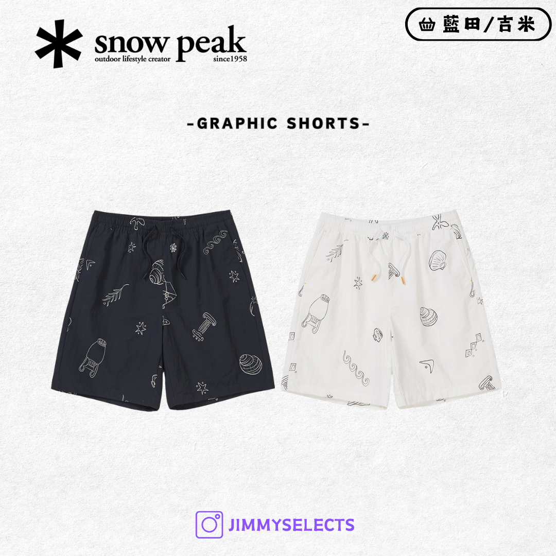 【代購】Snow Peak X Hernc 聯名 Graphic Shorts 短褲 褲子 S25MMWSP36