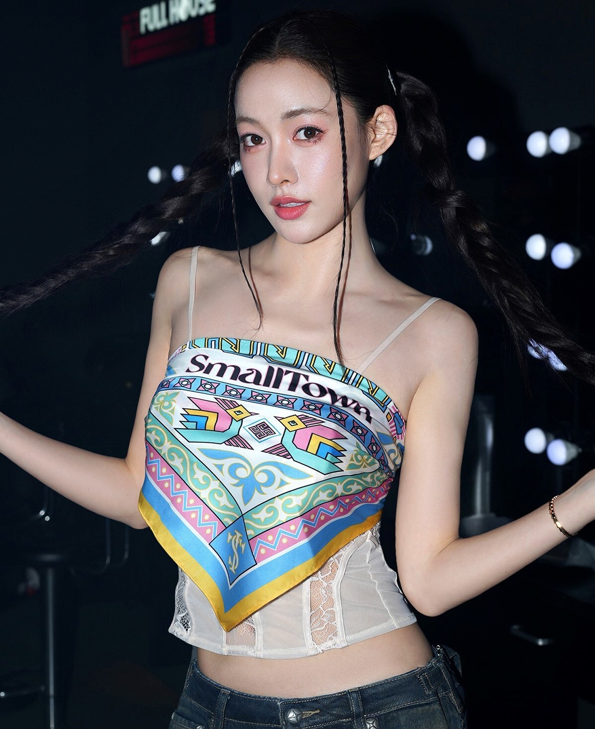 STK SmallTownKid  民族風 幾何圖形 方巾 頭巾