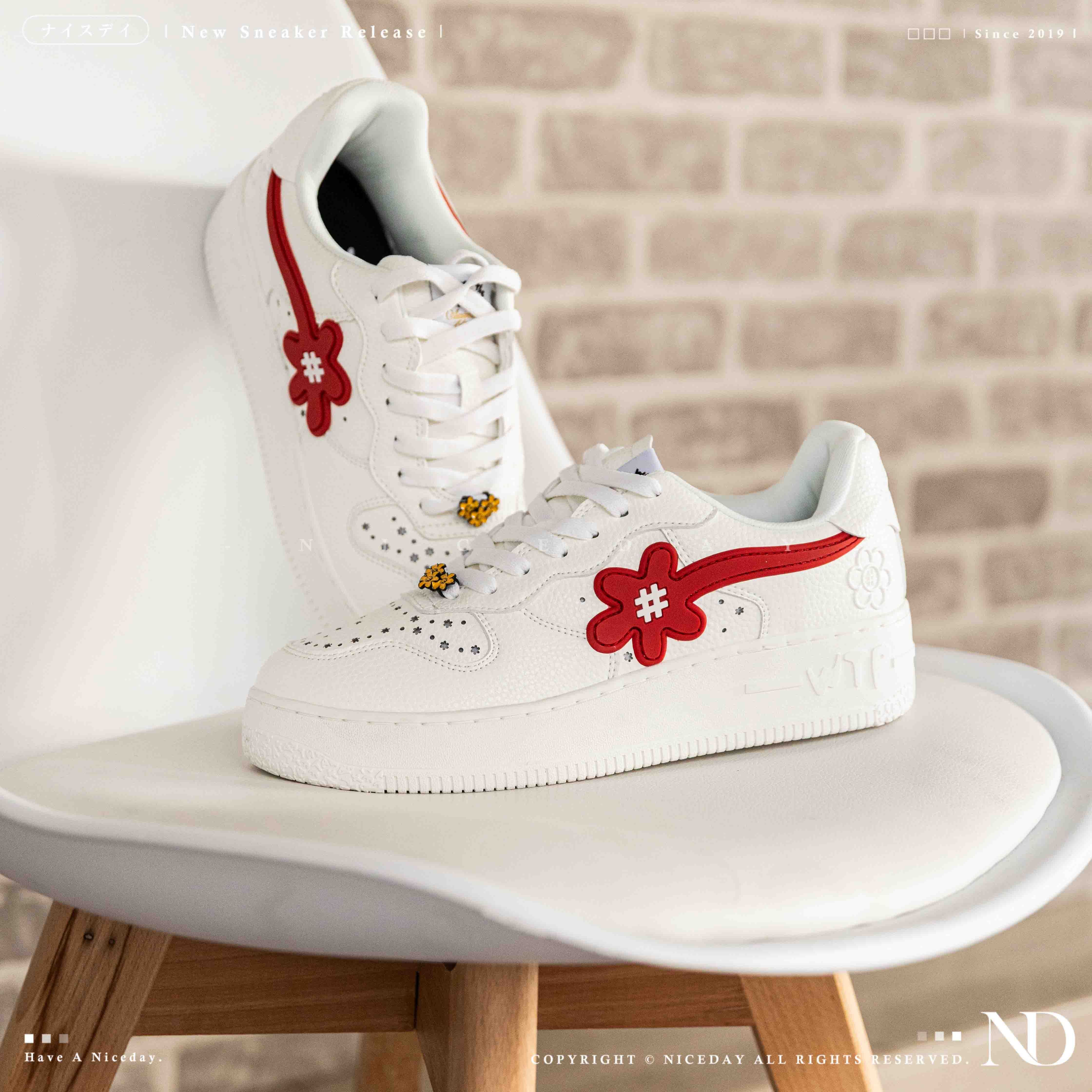 NICEDAY 現貨 WATER THE PLANT WTP Force 日本限定 白紅 黑紅 白黑 小花鞋 小花 男女鞋