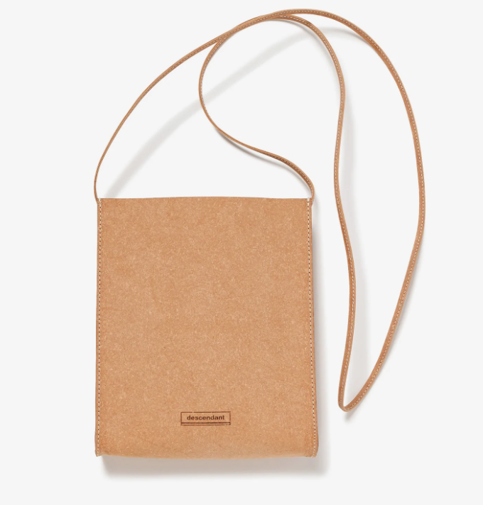 定価以下　DESCENDANT DROP OFF BAG 25ss descendant 25 SS DROP OFF BAG BLACK レザーショルダーバック