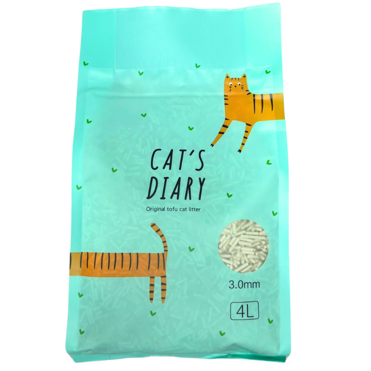 貓日記 原味 3.0MM 豆腐貓砂 4L (細包)
