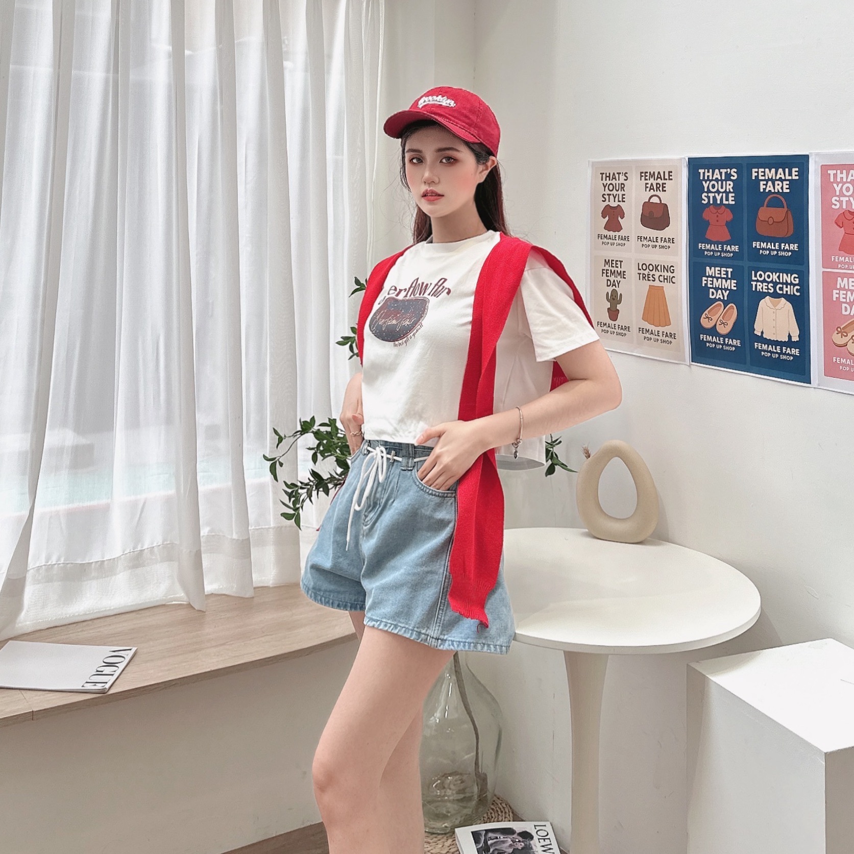 美式復古休閒TEE/四色