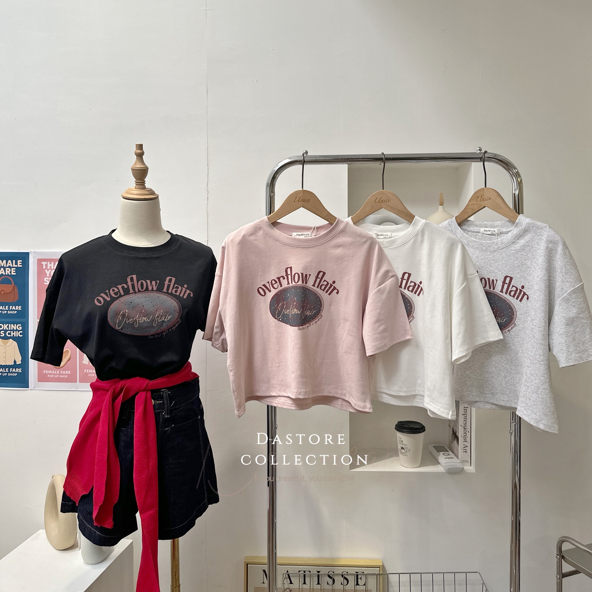 美式復古休閒TEE/四色