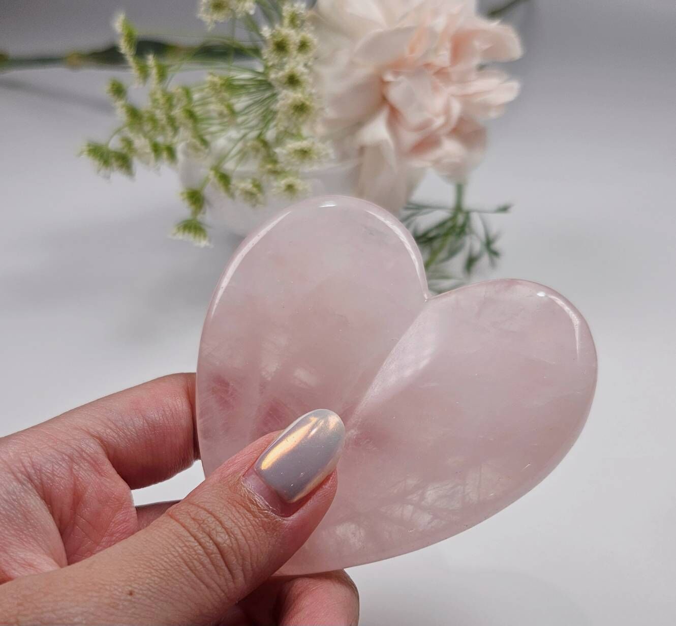 心型粉水晶刮痧板