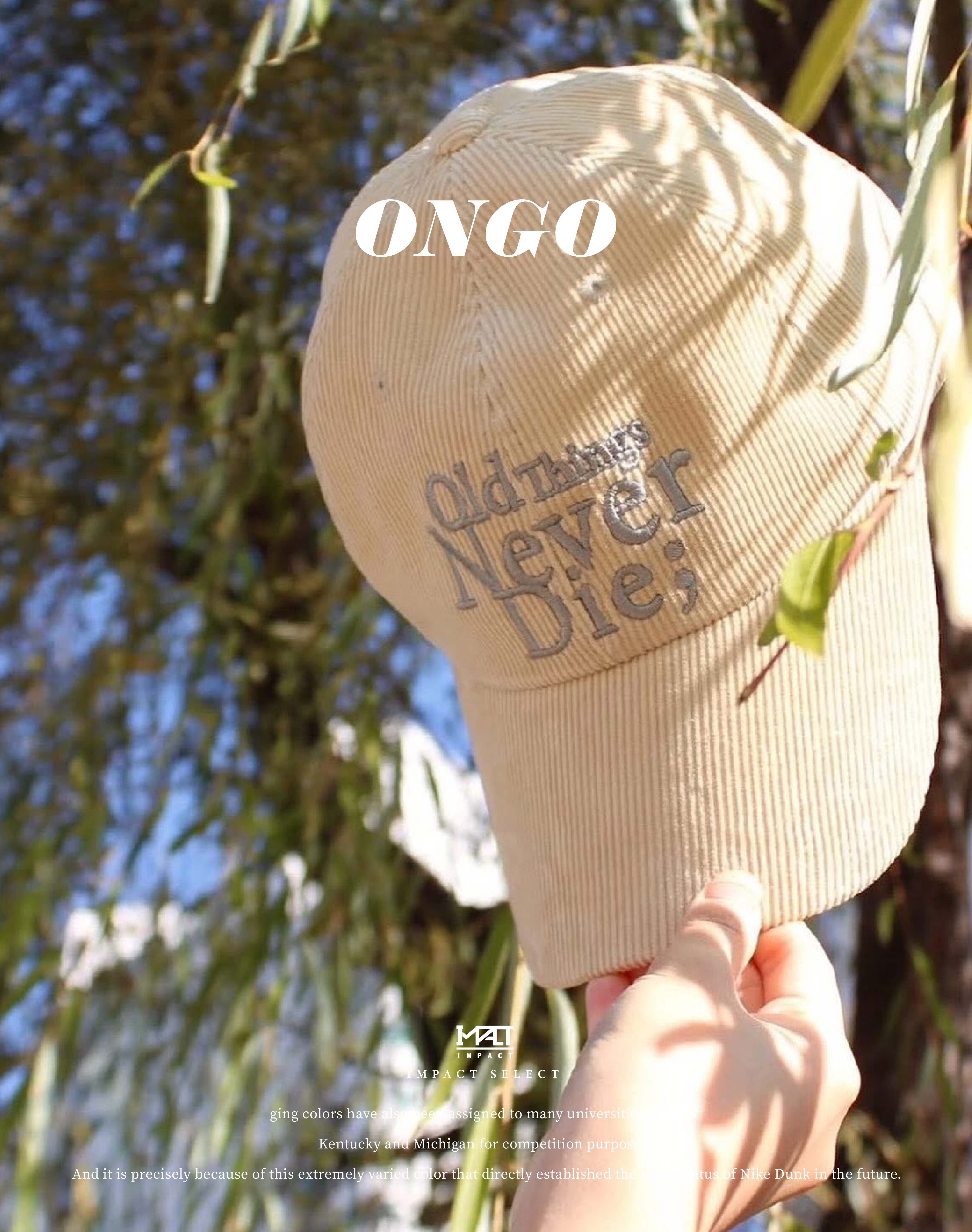 ONGO 韓國 復古 花結 棒球帽 燈心絨 老帽
