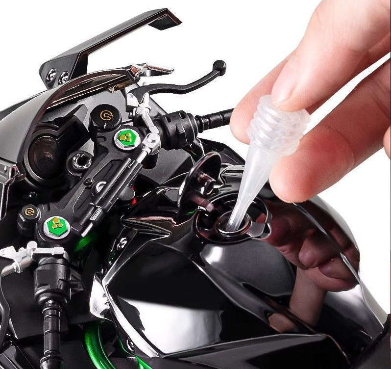 XLG 1/6 仿真噴霧動態 合金 H2R  摩托車模型 黑色 (本地包郵)