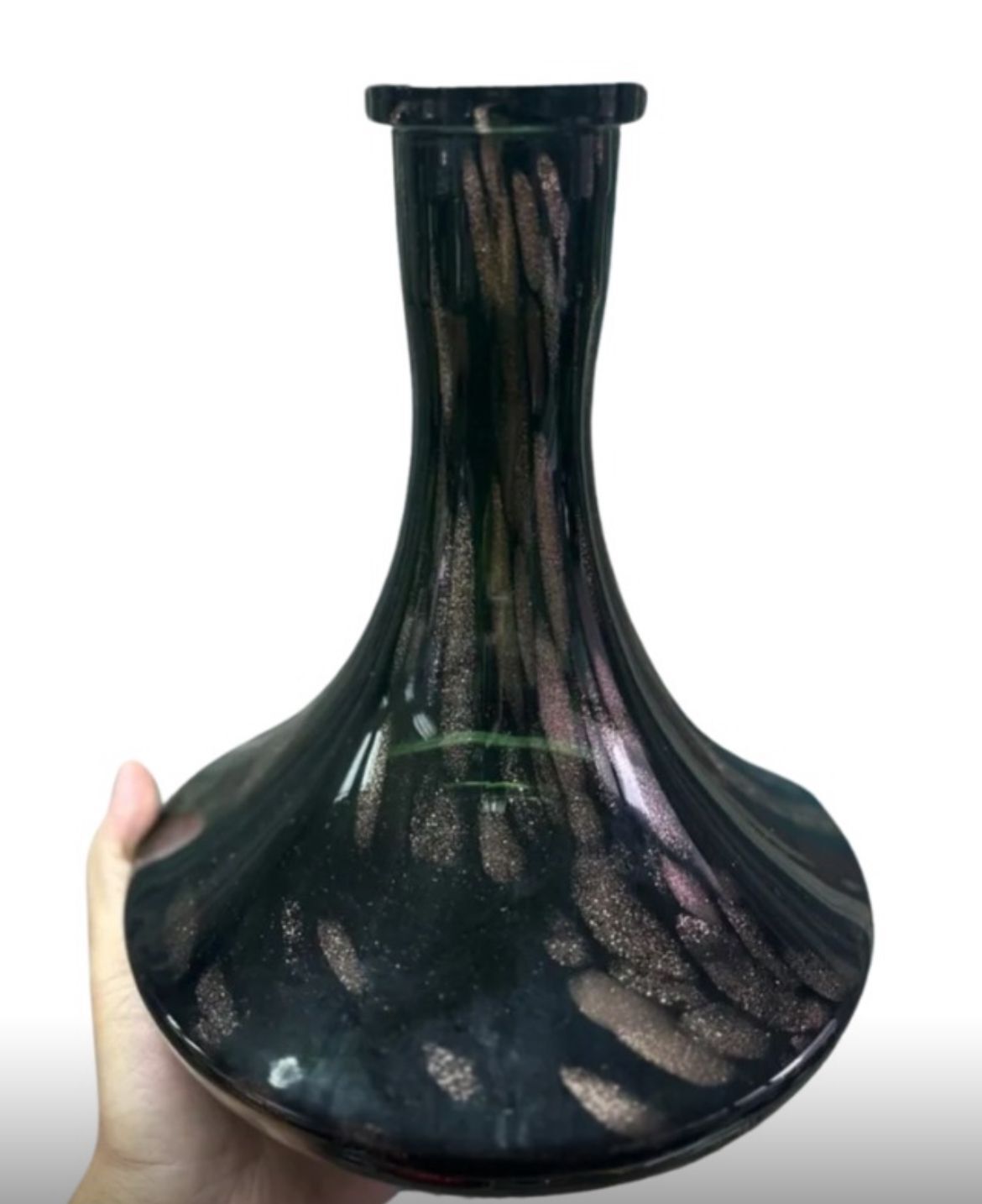 Glass Base Black Gold