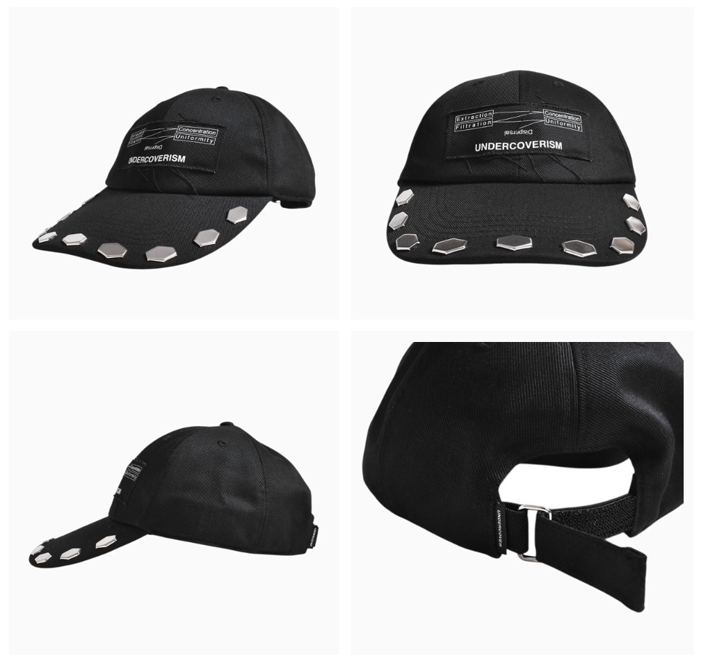 UNDERCOVER 2025 HEXAGON STUDS CAP (UP1E4H01) - BLACK PRE ORDER ITEM (預訂中)