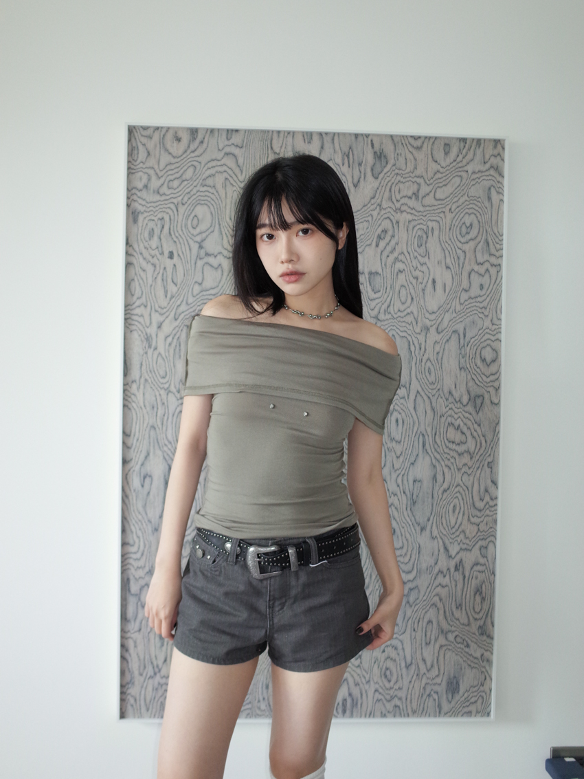 multi-way desert vibe tube top with round studs