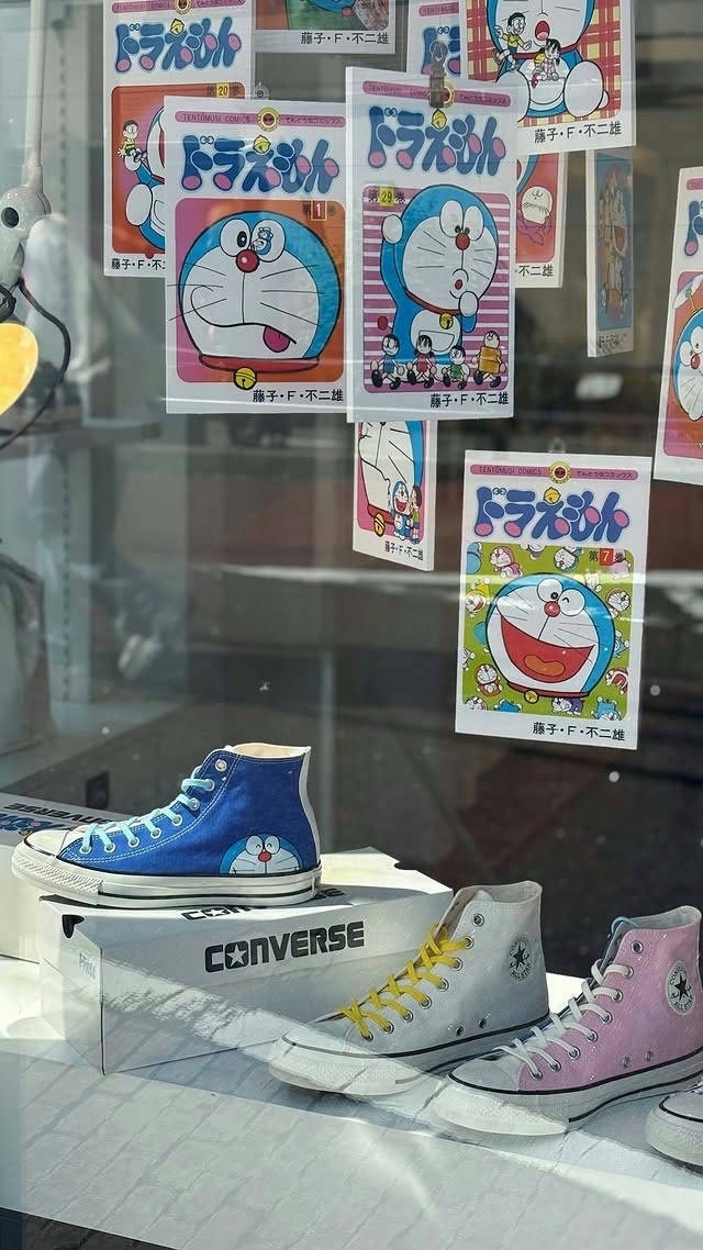Converse AS Aged FP Hi x Doraemon 日本限定 哆啦A夢 聯名款 藍粉 高筒 帆布鞋 31315000