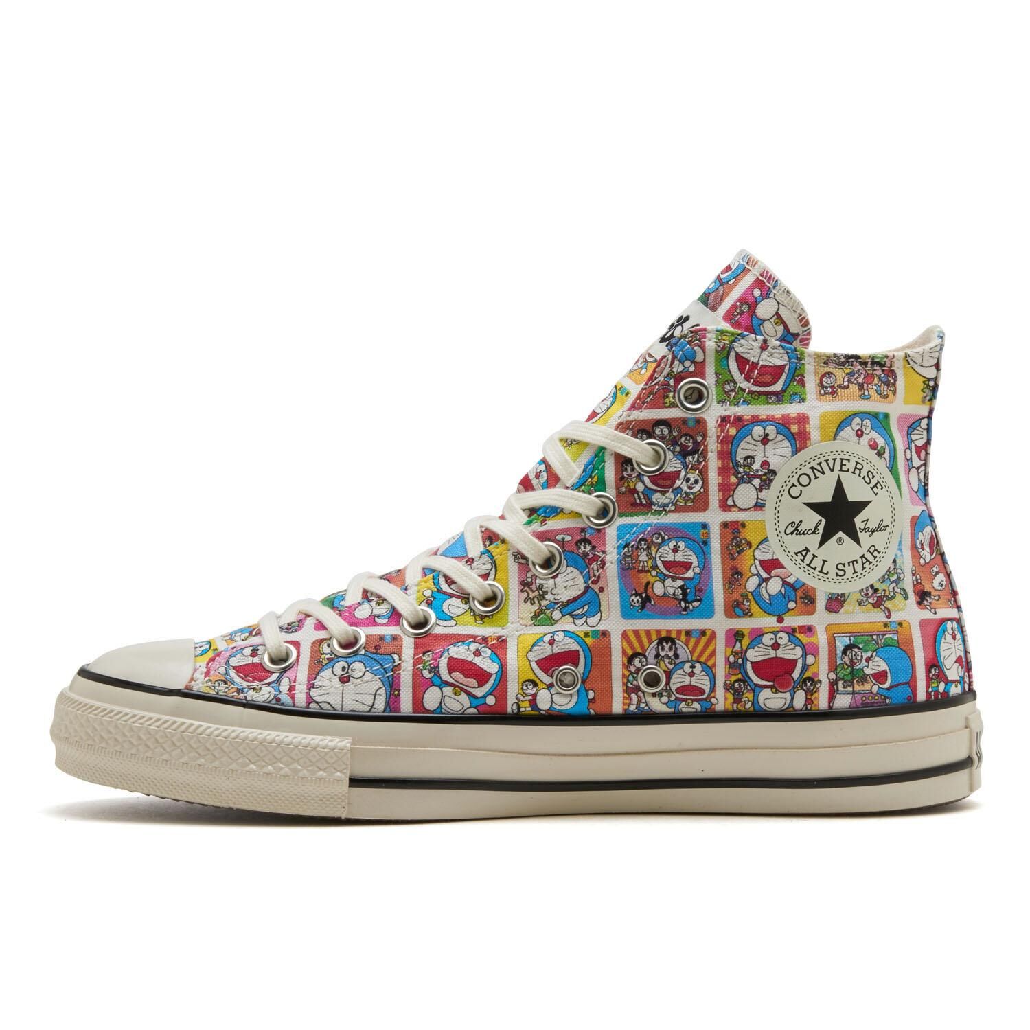 Converse AS Aged TC Hi x Doraemon 日本限定 哆啦A夢 聯名款 彩色 滿版 高筒 帆布鞋 31314990