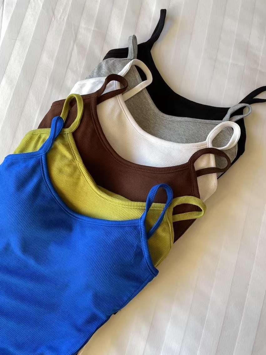 (6colors!) natural-shape soft cotton bratop with flattering back