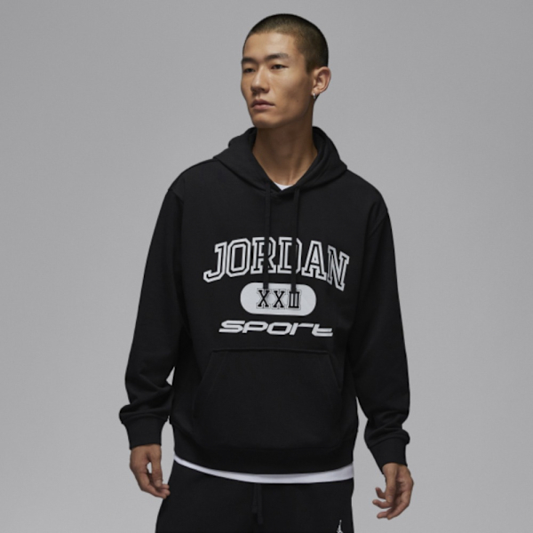 NIKE 帽T JORDAN 黑色 LOGO 喬丹 運動 上衣 男 FV8627-010