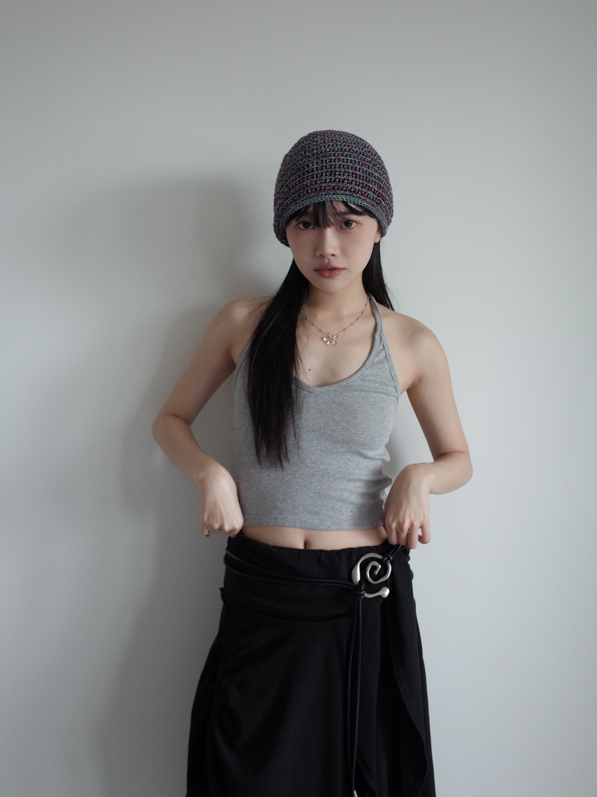 everyday tie-neck halter tank top