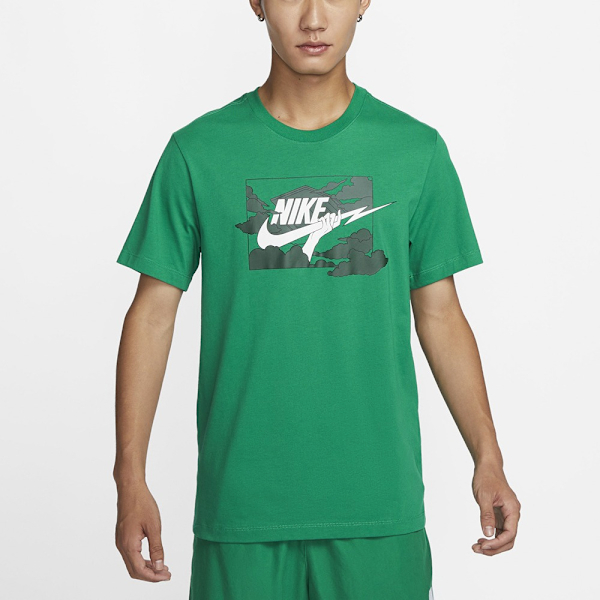 NIKE 短T AS M NSW 綠色 印花LOGO 短袖 上衣 男 FZ5420-365
