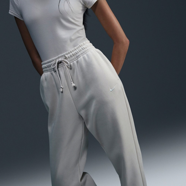 NIKE 長褲 PHNX FLC 米白 刷毛 縮口 棉褲 女 FZ5997-104