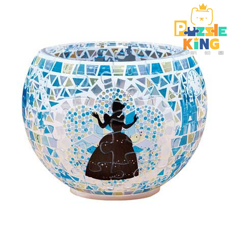燈罩拼圖玻璃馬賽克-灰姑娘- (立體燈) (透明樹脂)