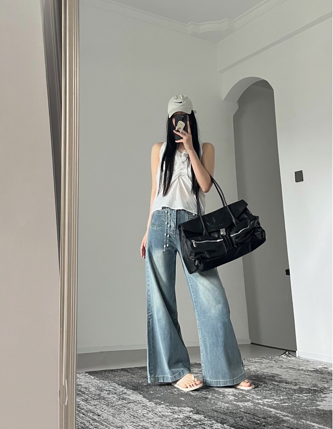 adidas 三葉草 長柄單肩包 大容量 黑色 女款