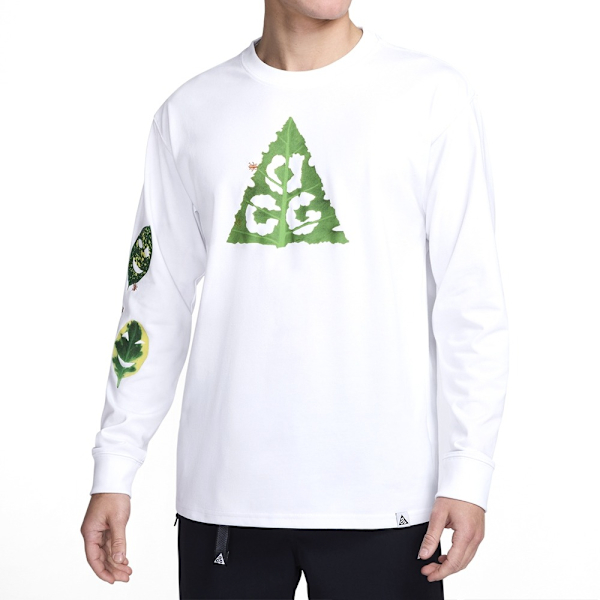 NIKE 長袖 AS M ACG DF TEE 白綠 樹葉 小蟲 薄長T 男 HJ0803-121